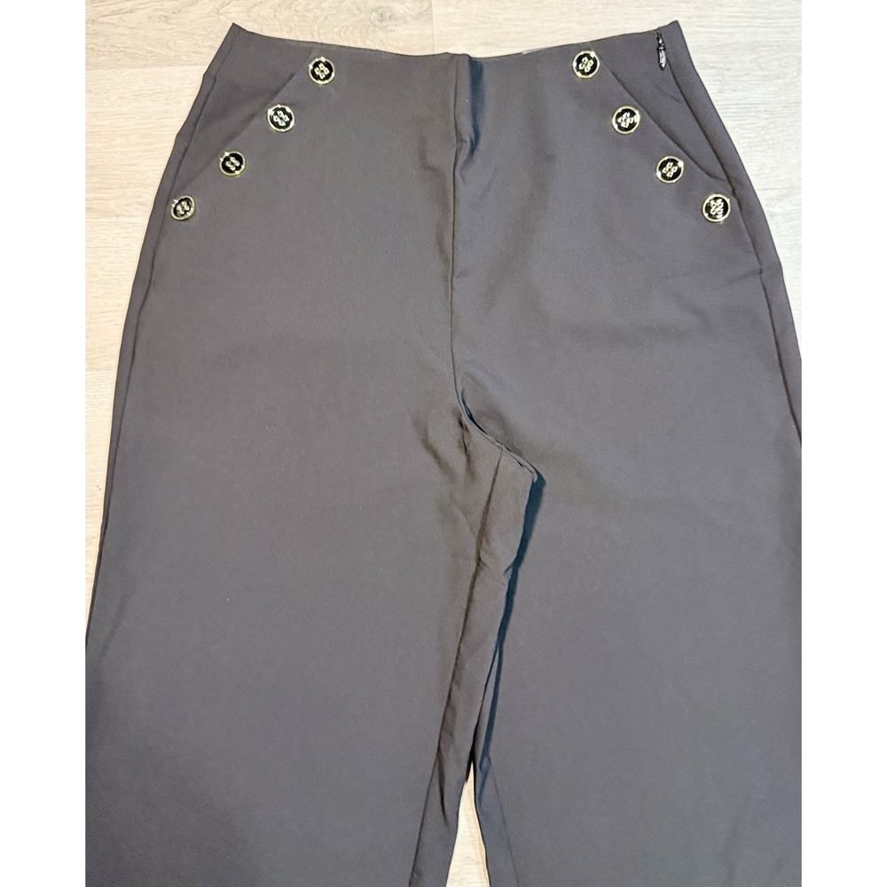 torrid Black Wide-Leg Sailor-Inspired Pants with Gold Buttons - Picture 2 of 10